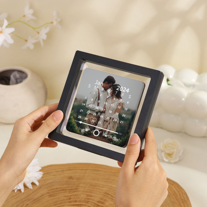 Personalized 1-Photo and Date Magnetic Music Frame – A Timeless Couple’s Gift | Jessemade