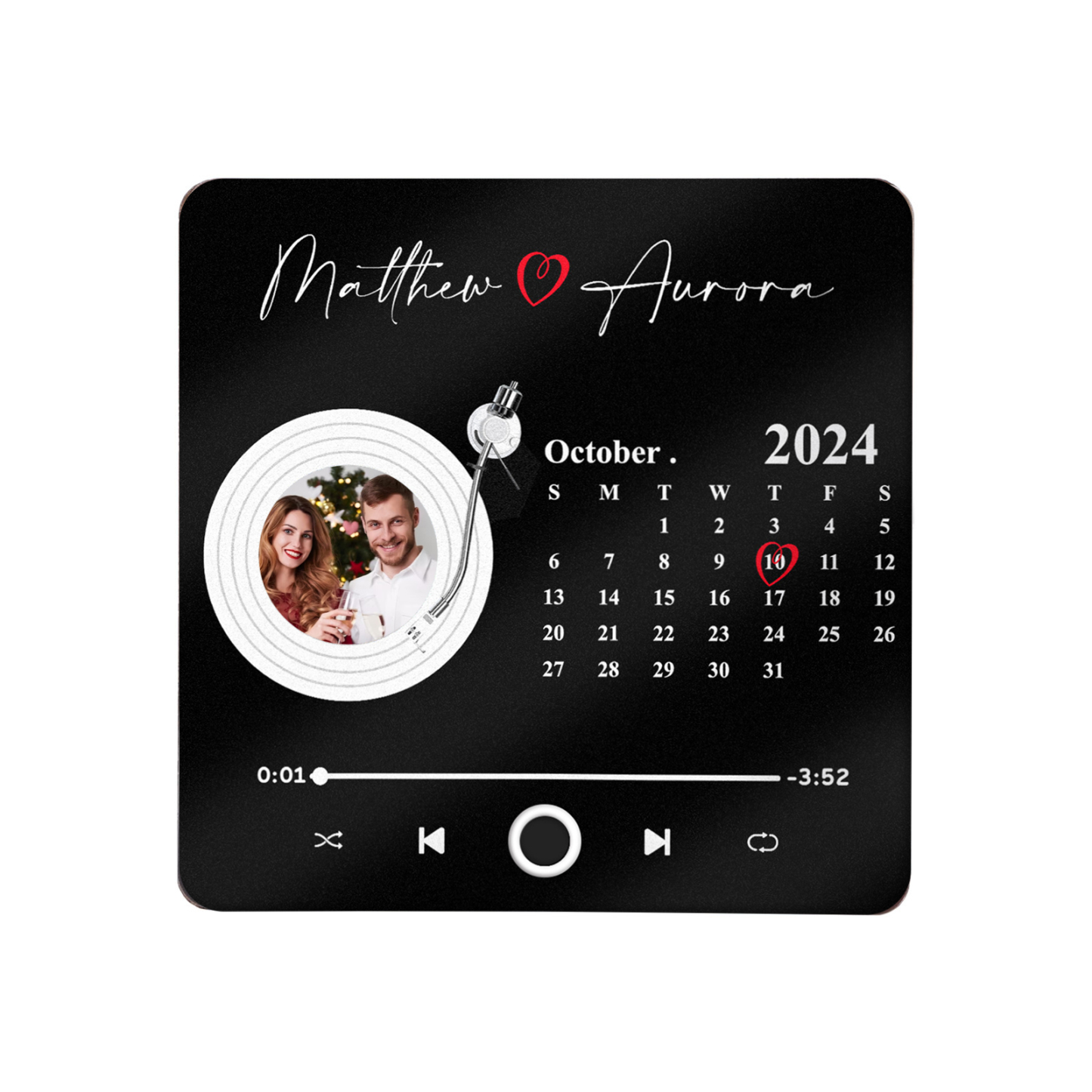 Personalized Fridge Magnet with Photo, Names & Date – A Romantic Couple Keepsake | Jessemade