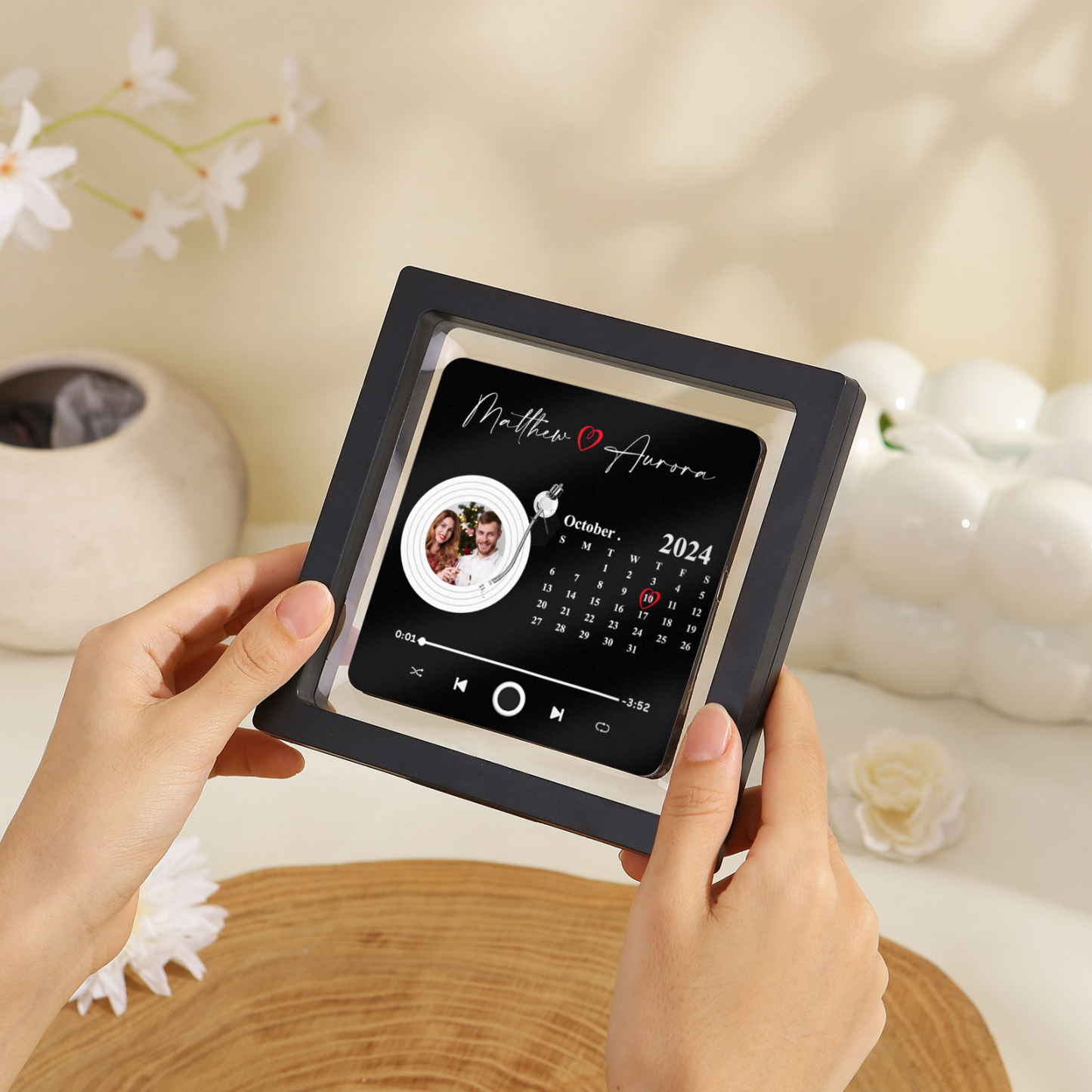 Personalized Fridge Magnet with Photo, Names & Date – A Romantic Couple Keepsake | Jessemade