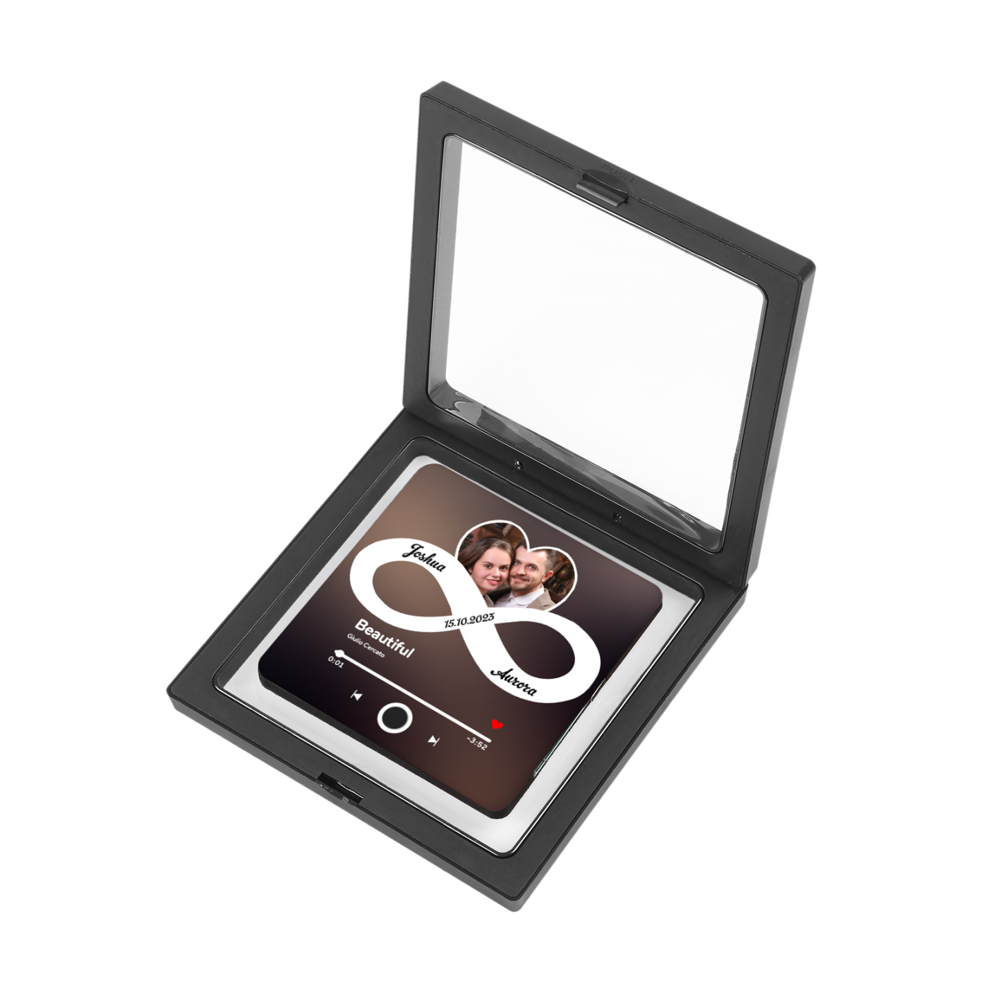 Personalized Magnetic Music Frame – Custom Photo, Date, Names & Song for Couples | Jessemade