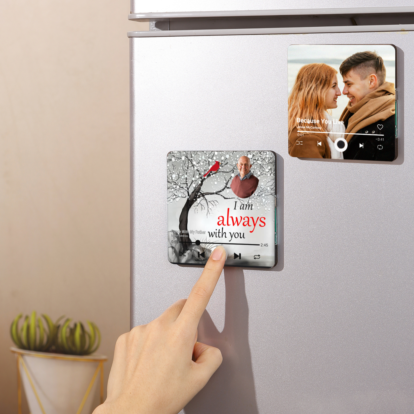 Personalized Memory Magnet – Photo, Text & Song Title for Honoring Loved Ones | Jessemade