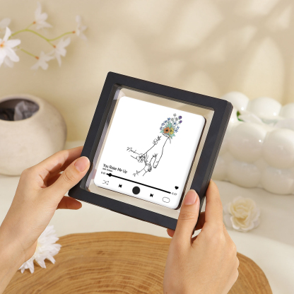 Personalized Hand-Holding Refrigerator Sticker with Custom 3 Names and Music Thoughtful Gift for Mum | Jessemade