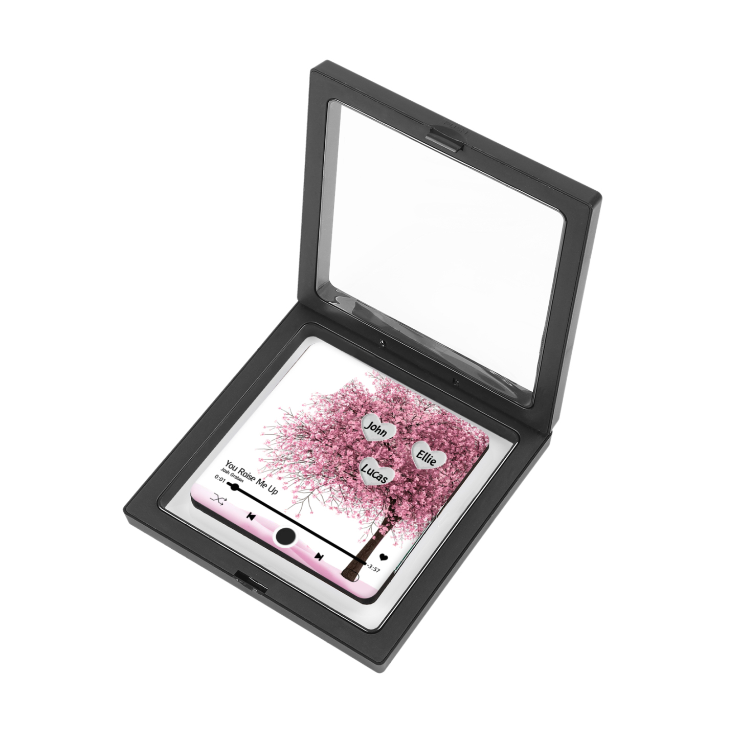 Personalized Acrylic Refrigerator Magnet with Custom 3 Names and Song Gift for Parents | Jessemade