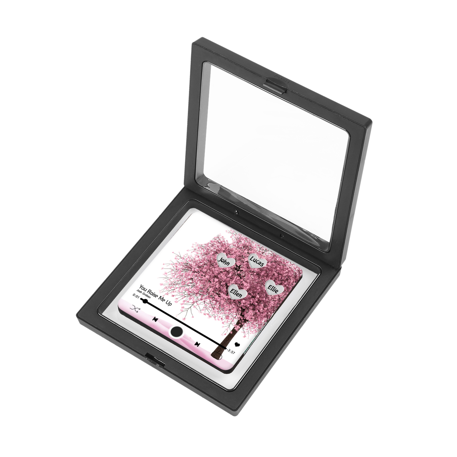 Personalized Acrylic Refrigerator Magnet with Custom 4 Names and Song Gift for Parents | Jessemade