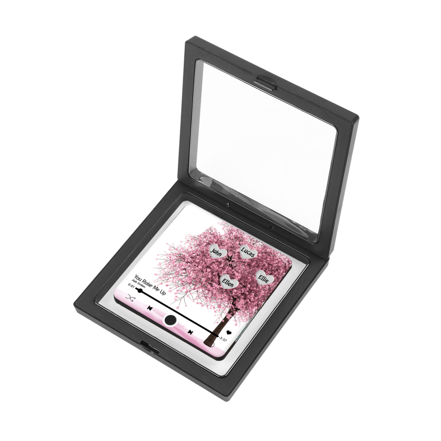 Personalized Acrylic Refrigerator Magnet with Custom 4 Names and Song Gift for Parents | Jessemade