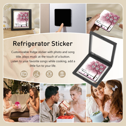 Personalized Acrylic Refrigerator Magnet with Custom 5 Names and Song Gift for Parents | Jessemade