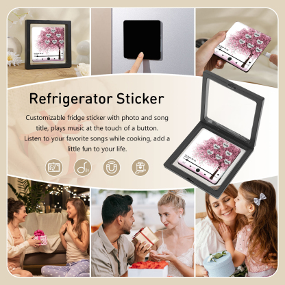 Personalized Acrylic Refrigerator Magnet with Custom 6 Names and Song Gift for Parents | Jessemade