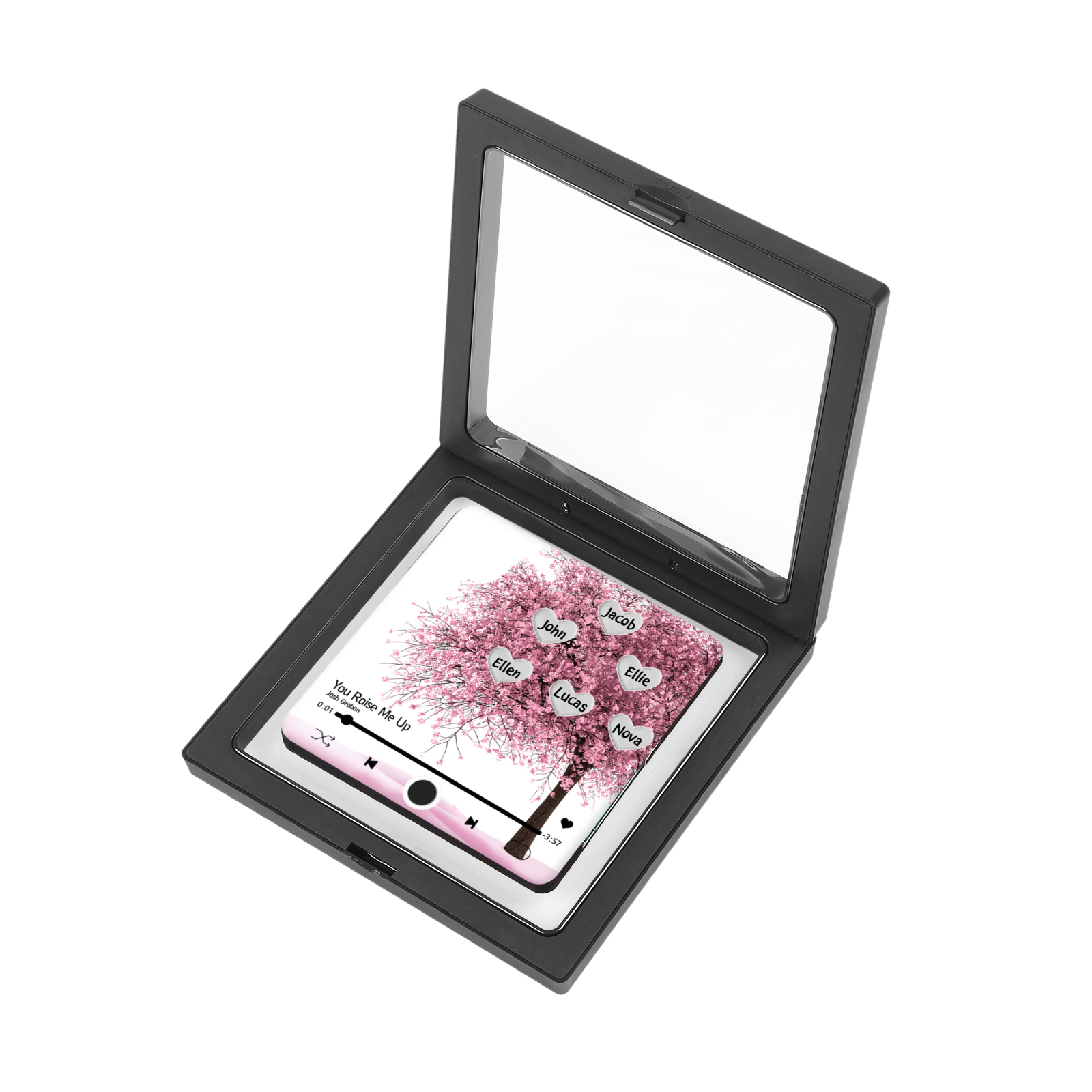 Personalized Acrylic Refrigerator Magnet with Custom 6 Names and Song Gift for Parents | Jessemade