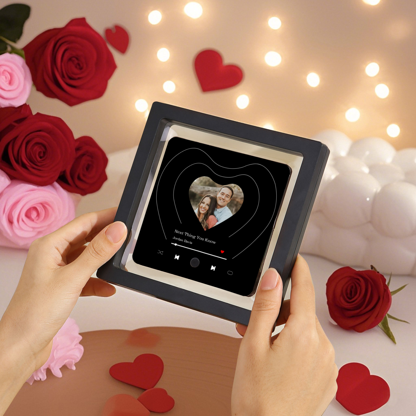 Personalized Music Refrigerator Magnet – Custom Photo & Song | Valentine's Gift for Him/Her | Jessemade