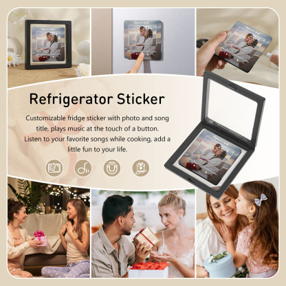Personalized Music Fridge Magnet with Photo, Names & Date – Unique Valentine's Gift for Him/Her | Jessemade | Jessemade