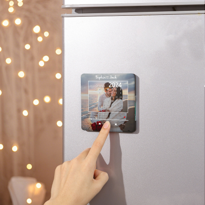 Personalized Music Fridge Magnet with Photo, Names & Date – Unique Valentine's Gift for Him/Her | Jessemade | Jessemade