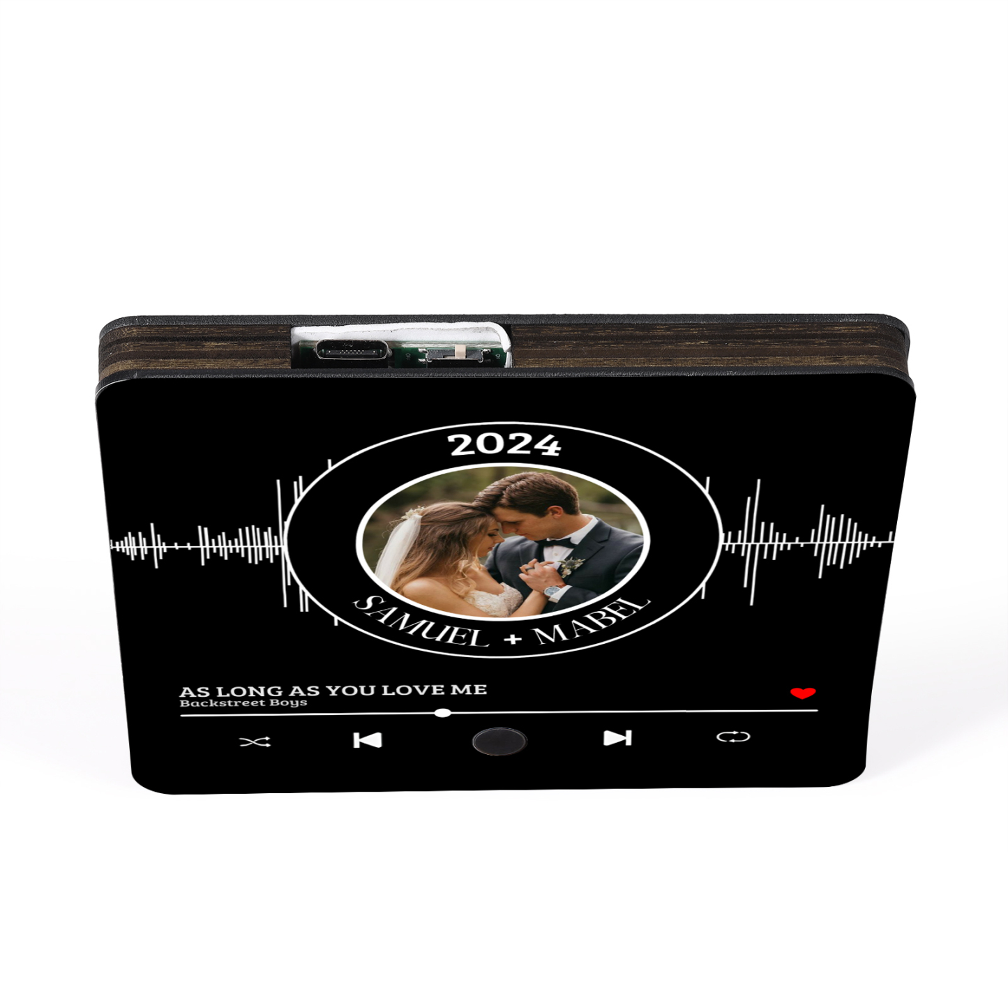 Personalized Music Fridge Magnet with 2 Names, 1 Photo & 1 Song – Valentine’s Day Gift for Him | Jessemade