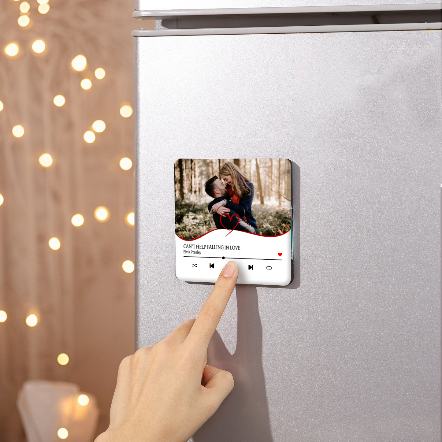Personalized Music Refrigerator Sticker with Photo & Favorite Song – Valentine’s Gift for Him/Her | Jessemade