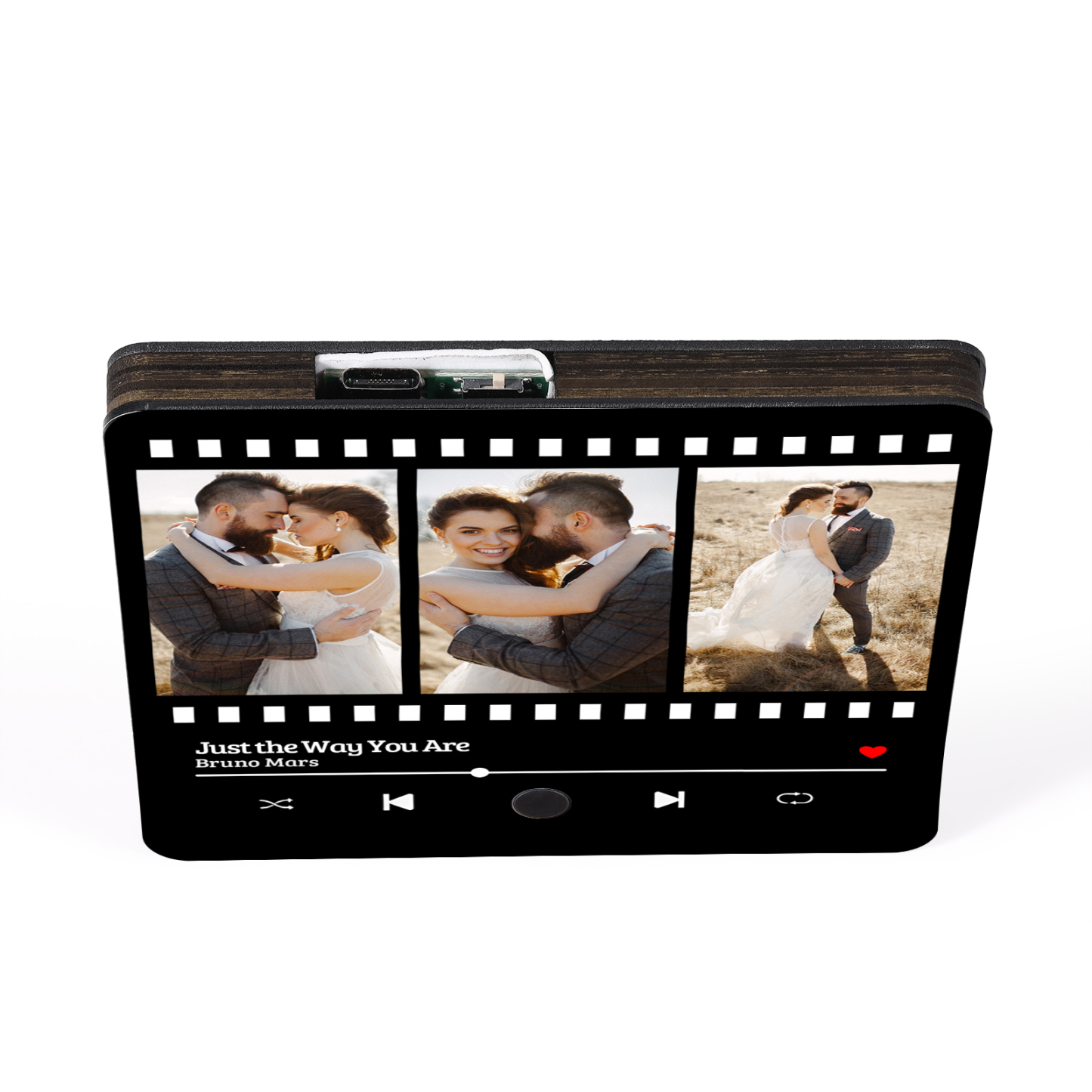 Personalized Music Refrigerator Sticker – Custom 3 Photos & 1 Song | Valentine’s Day Gift for Him/Her | Jessemade