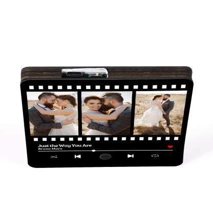 Personalized Music Refrigerator Sticker – Custom 3 Photos & 1 Song | Valentine’s Day Gift for Him/Her | Jessemade