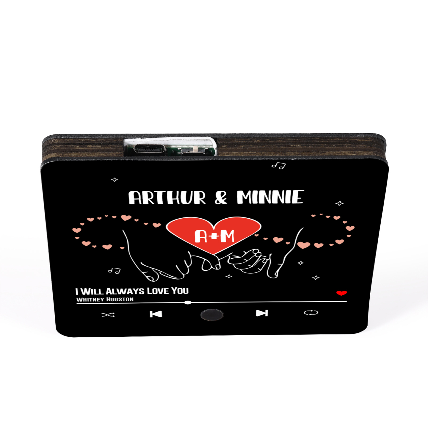 Personalized Music Fridge Magnet with 2 Names, 2 Letters & Song | Valentine’s Day Gift for Him/Her | Jessemade