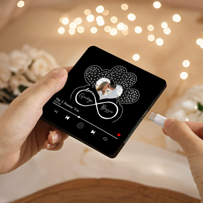 Personalized Music Fridge Magnet with Custom Photo, 2 Names & Song – Valentine’s Day Gift for Him/Her | Jessemade