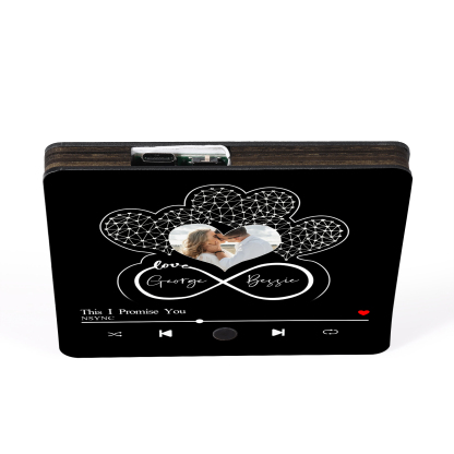 Personalized Music Fridge Magnet with Custom Photo, 2 Names & Song – Valentine’s Day Gift for Him/Her | Jessemade