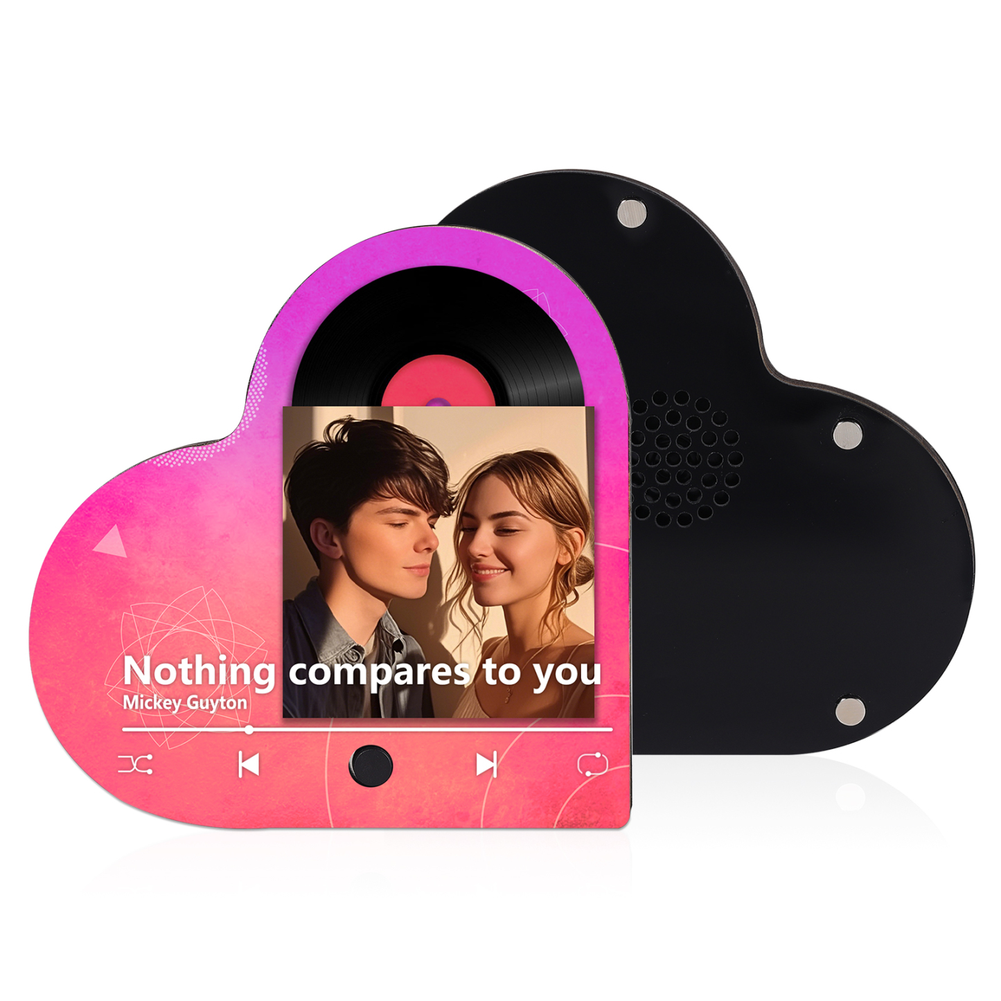 Personalized Couple Fridge Magnets – Customize with Photos and Favorite Songs – Valentine's Day Colorful Home Decor | Jessemade