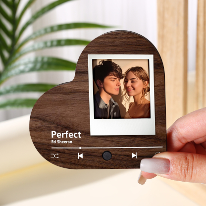 Personalized Couple Fridge Magnets – Customize with Photos and Favorite Songs – Valentine's Day Heart Home Decor | Jessemade