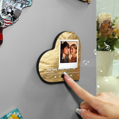 Personalized Couple Fridge Magnets – Customize with Photos and Favorite Songs Valentine's Day Home Decor | Jessemade