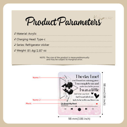 Personalized Fridge Magnet The Day I Met You I Found My Missing Piece Heart Puzzle Valentines Day Gift