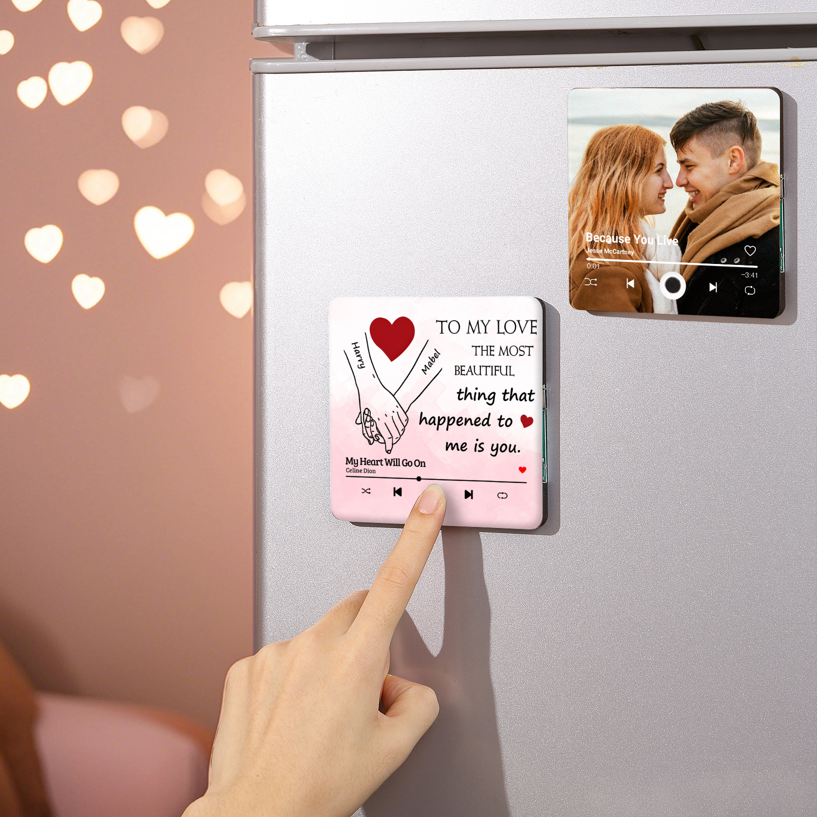 Personalized Fridge Magnet To My Love The Most Beautiful Thing That Happened to Me Is You Valentines Day Gift