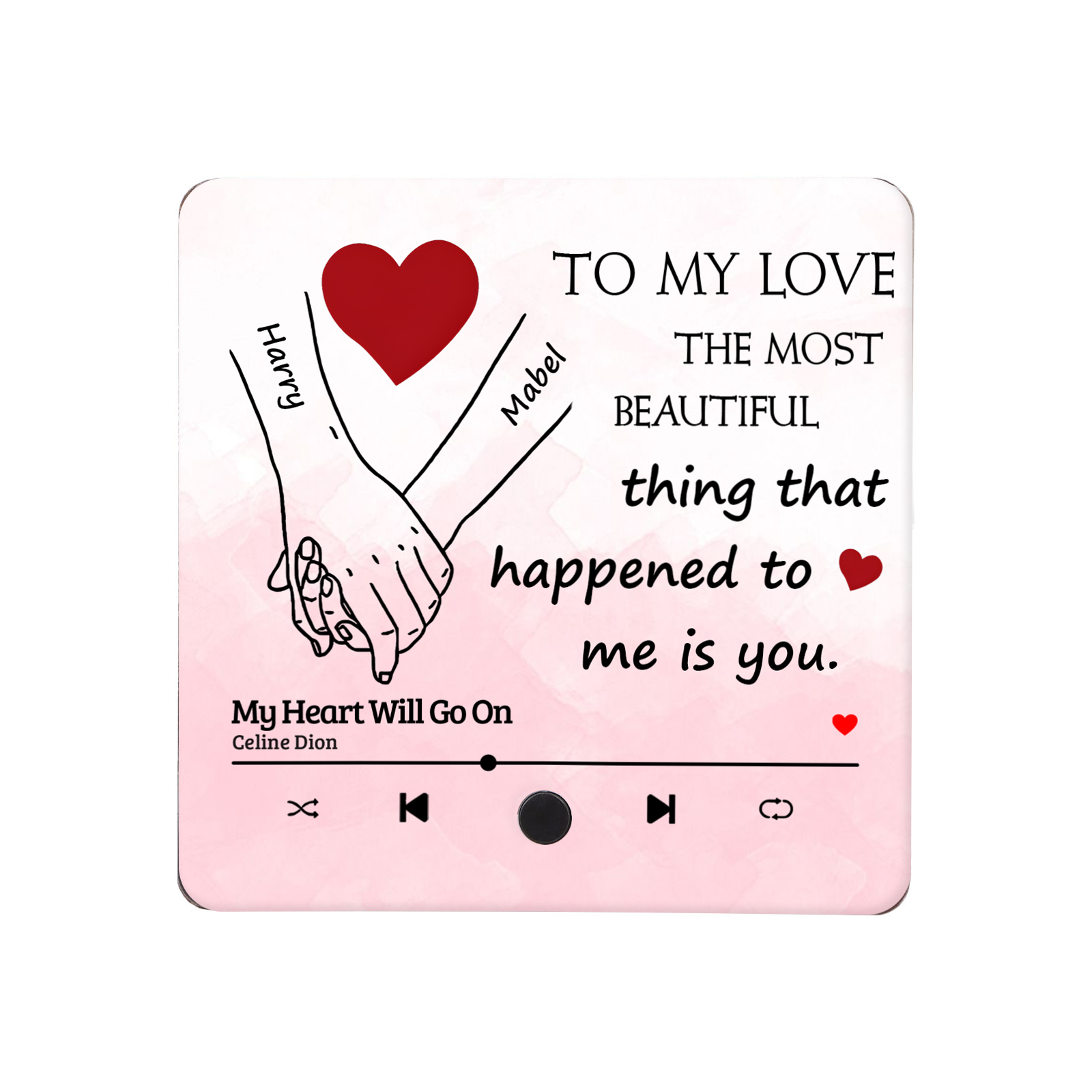 Personalized Fridge Magnet To My Love The Most Beautiful Thing That Happened to Me Is You Valentines Day Gift
