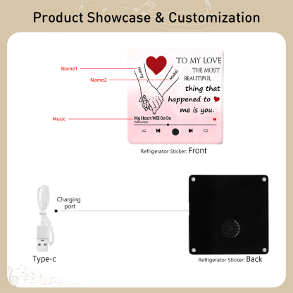 Personalized Fridge Magnet To My Love The Most Beautiful Thing That Happened to Me Is You Valentines Day Gift