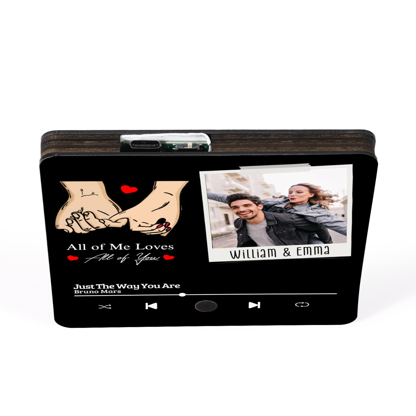 Personalized Photo Fridge Magnet All of Me Loves All of You Pinky Promise Valentines Day Gift for Couples