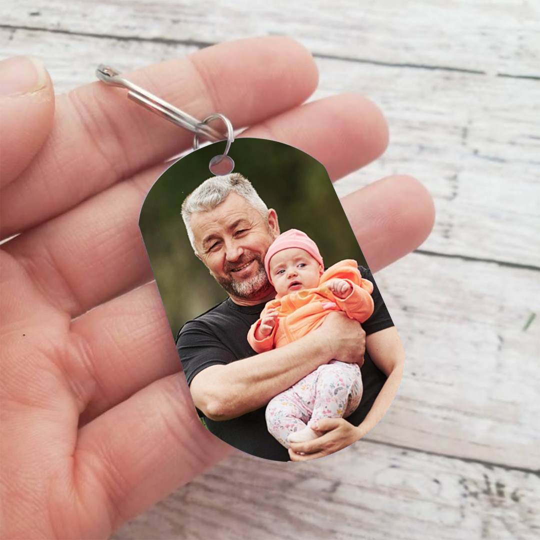 Personalized Photo Keychain Legend Husband Daddy Grandpa Custom Gift for Grandpa | Jessemade
