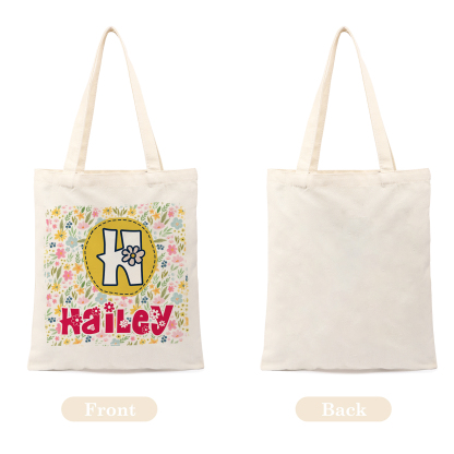 Personalized Alphabet Bee Tote Bag – Unique Design Back-to-School Gift for Kids