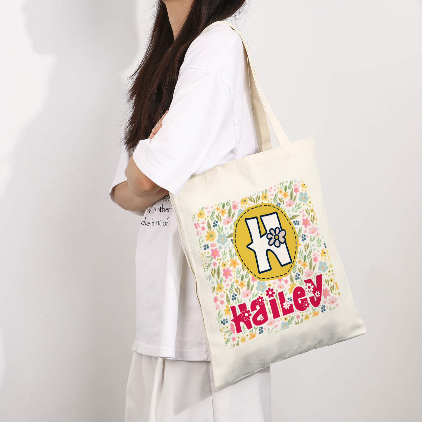 Personalized Alphabet Bee Tote Bag – Unique Design Back-to-School Gift for Kids