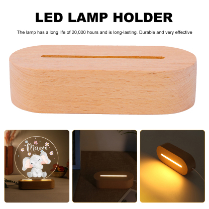 Personalised Elephant Acrylic Night Light – Custom Name Lamp Gift for Kids | Jessmade