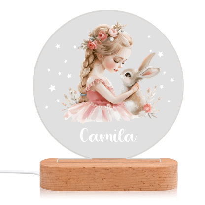 Personalized Night Light - Custom Name with LED Lighting Warm Light Elegant Gift for Little Princess for Daughter | Jessmade