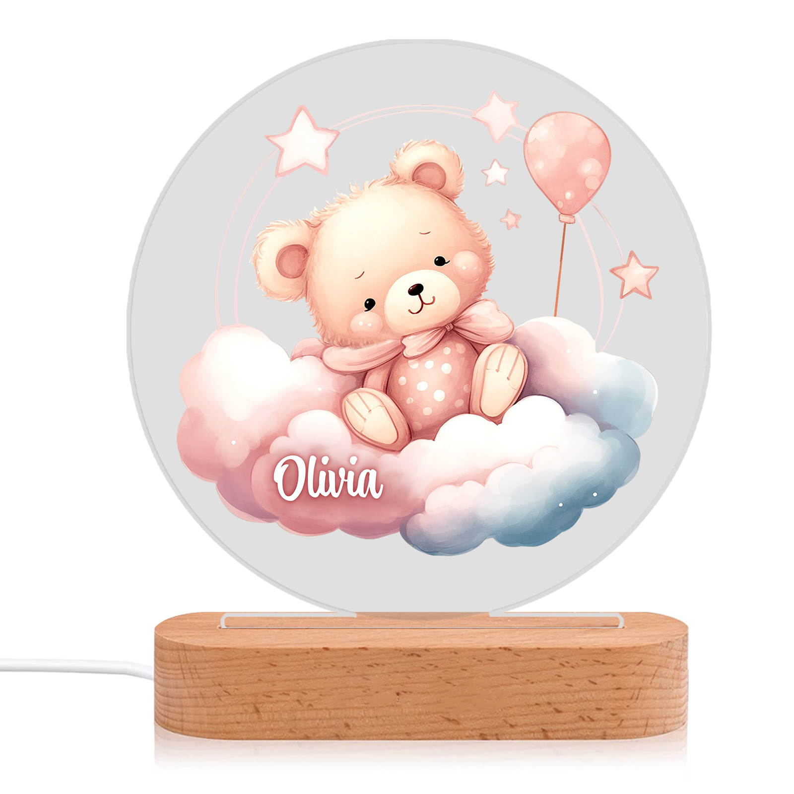 Personalized Night Light - Custom Name with LED Lighting Warm Light Elegant Gift for Little Princess for Daughter | Jessmade