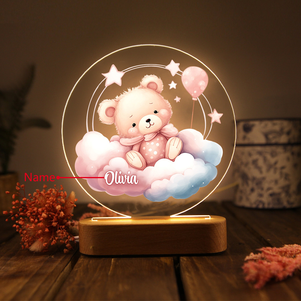Personalized Night Light - Custom Name with LED Lighting Warm Light Elegant Gift for Little Princess for Daughter | Jessmade
