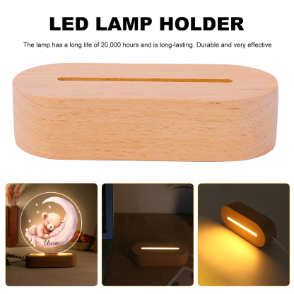 Personalized Night Light with Custom 1 Name – Sleeping Princess pink Bear Lamp Birthday Gift for Kids | Jessemade