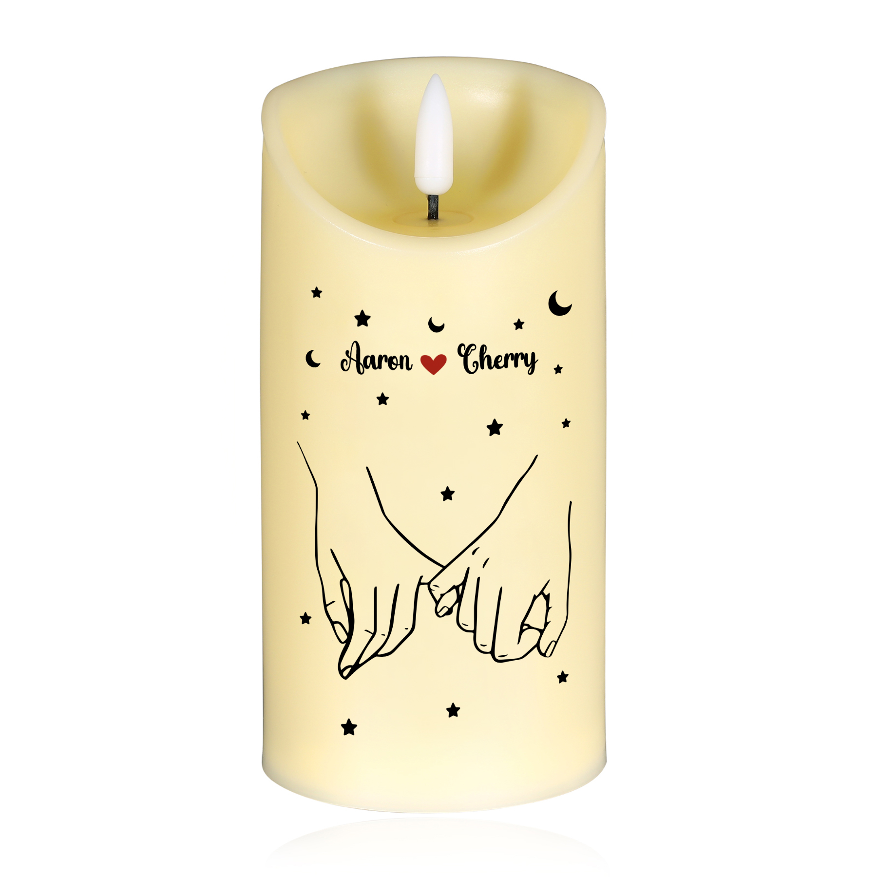 Personalised LED Candle with Custom 2 Names – "To My Love, The Day I Met You, I Found My Missing Piece" Gift with Optional Gift Box | Valentine’s Day Gift for Him/Her | Jessemade