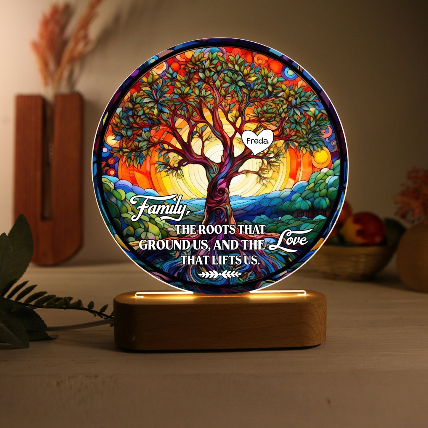 Personalized Tree of Life LED Night Light Family The Roots That Ground Us and the Love That Lifts Us Gift for Grandparents | Jessemade