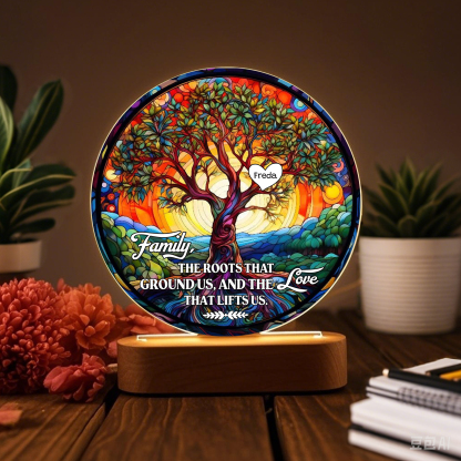 Personalized Tree of Life LED Night Light Family The Roots That Ground Us and the Love That Lifts Us Gift for Grandparents | Jessemade