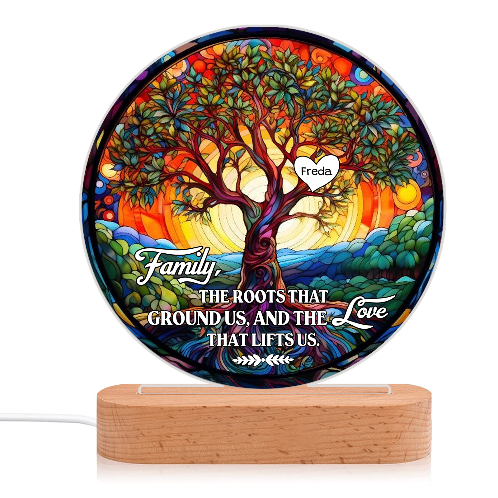 Personalized Tree of Life LED Night Light Family The Roots That Ground Us and the Love That Lifts Us Gift for Grandparents | Jessemade