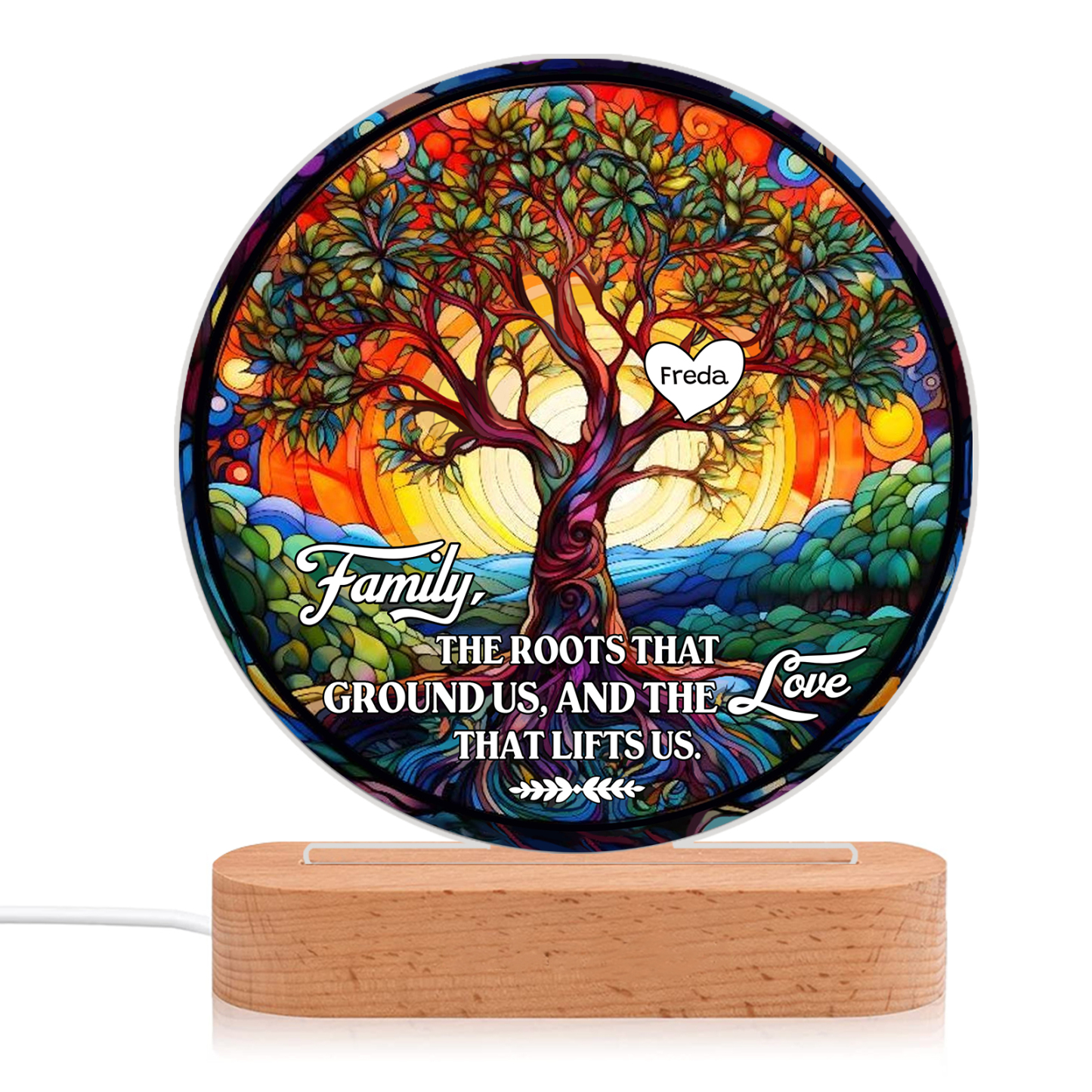 Personalized Tree of Life LED Night Light Family The Roots That Ground Us and the Love That Lifts Us Gift for Grandparents | Jessemade