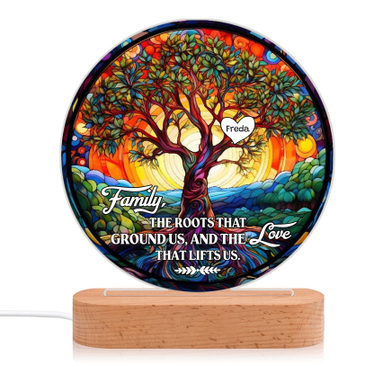 Personalized Tree of Life LED Night Light Family The Roots That Ground Us and the Love That Lifts Us Gift for Grandparents | Jessemade