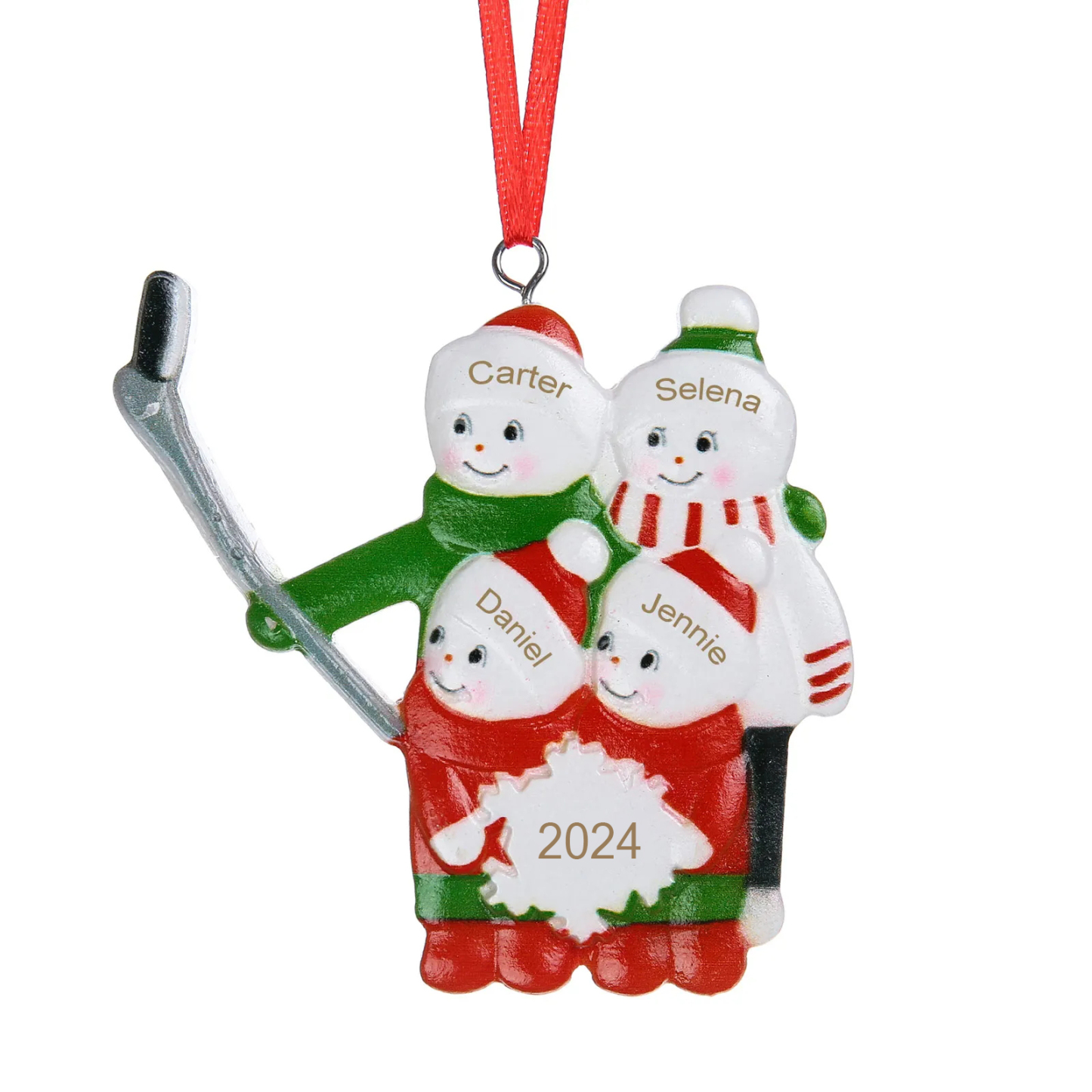 Personalized Snowman Family Ornament - Custom 3-6 Name Christmas Hanging Ornament Gifts For Family | Jessmade