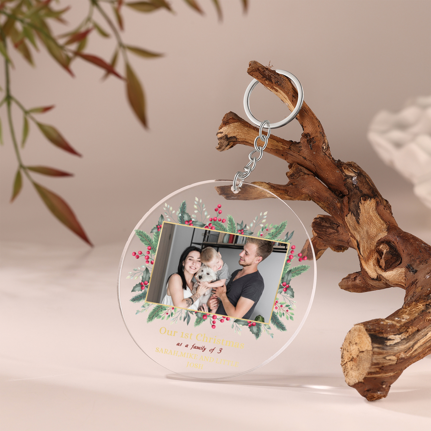 Personalised Christmas Gift Customized Photo & Text Acrylic Hanging Ornaments Gifts for Family | Jessmade