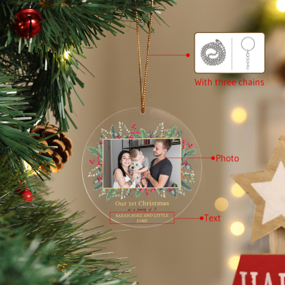 Personalised Christmas Gift Customized Photo & Text Acrylic Hanging Ornaments Gifts for Family | Jessmade