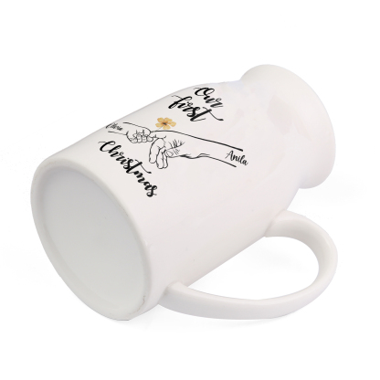 Personalized Ceramic Vase Custom 2 Names First Christmas Anniversary Gift for Her | Jessmade