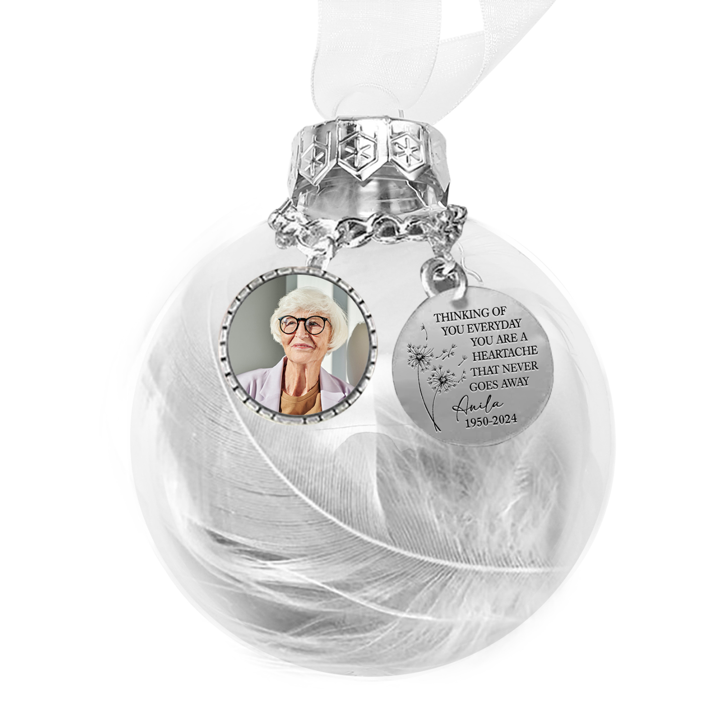 Personalized Memorial Ornament – Custom Photo & Name & Date for Honoring Loved Ones | Jessmade