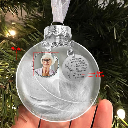 Personalized Memorial Ornament – Custom Photo & Name & Date for Honoring Loved Ones | Jessmade